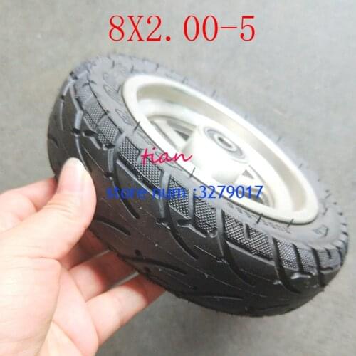 Good quality 8x2.00-5 Tubeless Tire Wheel Tyre 8*2.00-5 wheel hub Pocket Bike MINI Bike Electric Wheelchair Wheel Motor