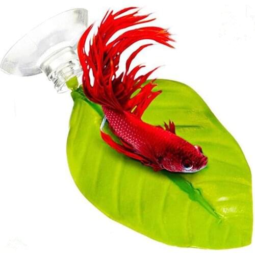Artificial Leaves Fish Perch Betta Spawning Resting Leaf Floating Bed Leaf Hammock-fighting Fish Aqarium Background Decoration A
