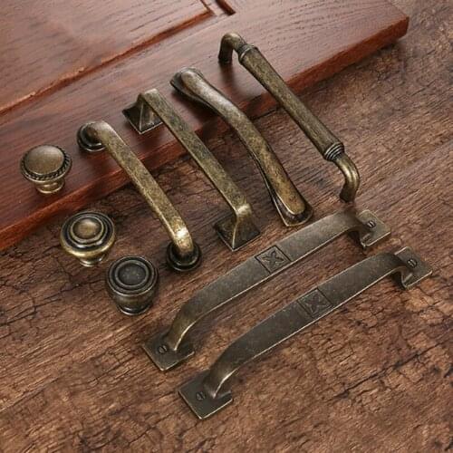 JD Retro Metal Antique Brass 128mm Kitchen Cabinet Door Handle Furniture Drawer Knobs Wardrobe Cupboard Pulls Handles 610