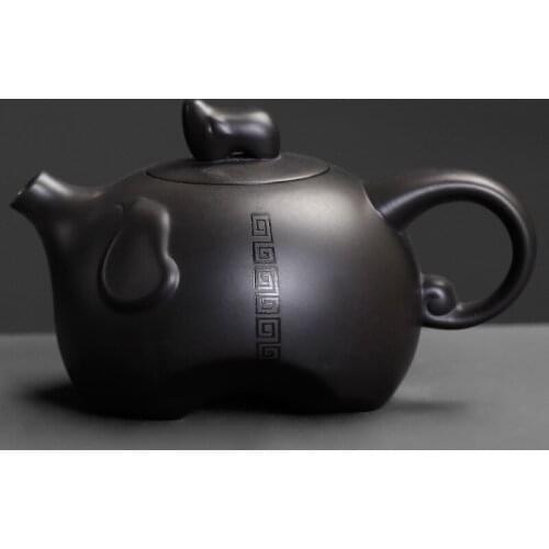 China Yixing purple sand clay pot handmade mud tea kettle anti scalding home suite kung fu puer tea set minimalist office kettle