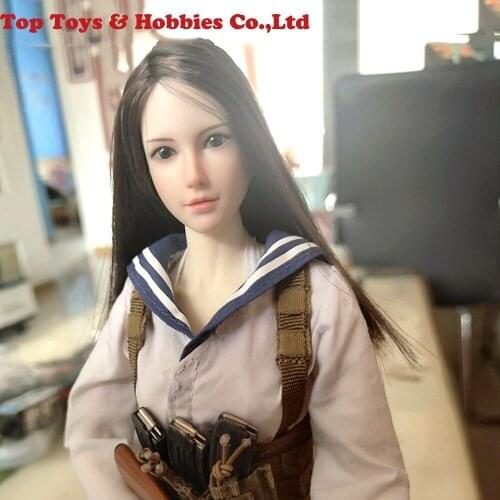Cosplay SDH015 1/6 Customize Beauty Girl Head Sculpt PVC Pale Head Model 12'' Figure Accessory for 12" Action Body