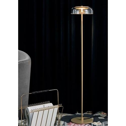 Creative simple floor lamps glass ball standing lamp chrome gold for living room bedroom new design art home decoration lighting