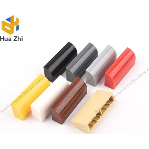Building Blocks Parts 6191 10PCS Brick Curved 1 x 4 x 1 1/3 No Studs, Curved Top LEGOING MOCS Education