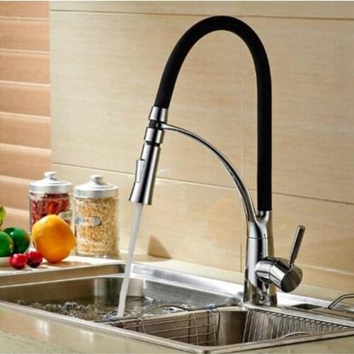 Kitchen Vidric Faucet 3 color Pull - out basin faucet cottage faucet telescopic spring faucet hot and cold mixing faucet mixer