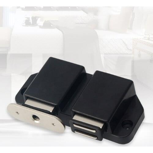 Magnetic double Touch door catches automatic lock spring switch snap for kitchen cabinet Soft Quiet Close Closer Door Stop