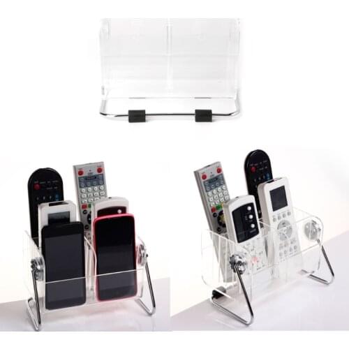 6 Grid Desktop Finishing Holder TV Remote Control Phone Key Pen Acrylic Organizer Storage Box Clear Stand Holder