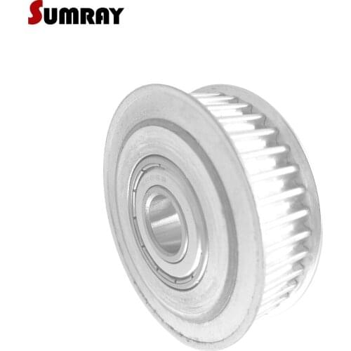 SUMRAY Idler Pulley 3M 60T with teeth Passive Pulley Wheel Bore 5/6/8/10/12/15mm Tooth Belt Idler Pulley Width 11/16mm