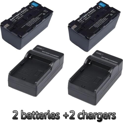 NP-F970 NP-F960 lithium batteries + 2 chargers F970 camera battery For Ring Lamp FE480 FD480 FS480 LED lamp 6600mah
