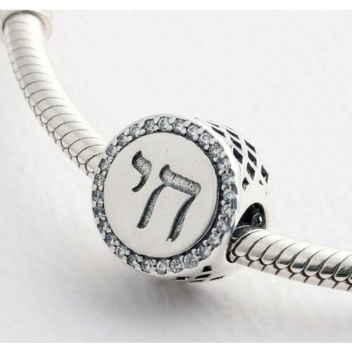 Authentic 925 Sterling Silver Charm Simple Life Round Crystal Beads For Original Pandora Charm Bracelets & Bangles Jewelry