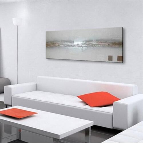 Handpainted Canvas oil Painting silver white Landscape Abstract Oil painting Wall Art Bedroom Living Room Sofa Home Decoration