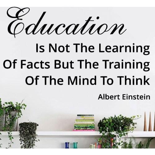 School Wall Stickers Artistic Education Quotes Vinyl Home Decor Teen Room Wall Decals Modern Classroom Office Decoration Y853