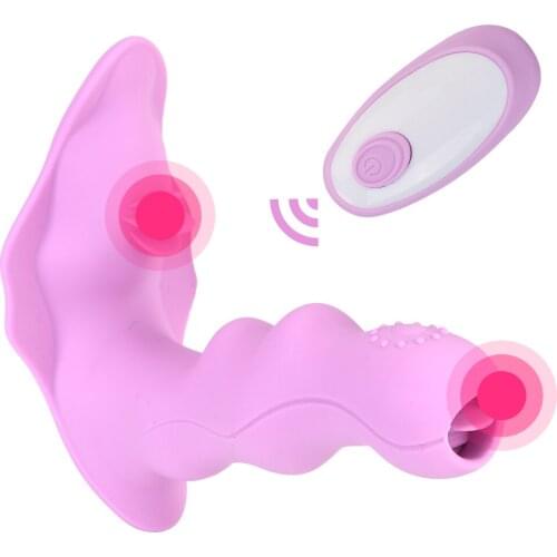 Strong Licking Vibrator Dildos for Women Anal Plug Clitoris Stimulator Female Sex Toys Adults Products Sextoys Wearable Wireless