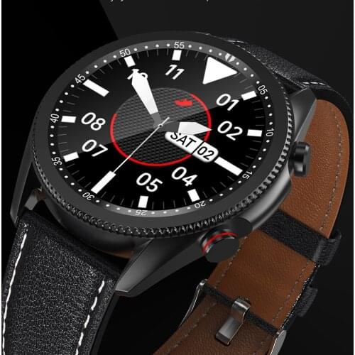Smart Watch Men 2021 Bluetooth Call Heart Rate Monitor Blood Pressure Fitness Tracker Sports Smartwatch Steel leather strap