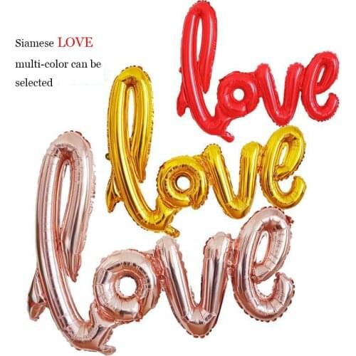 Siamese Size Love Decoration Wedding Confession Valentines Day DIY Aluminum Film Balloons