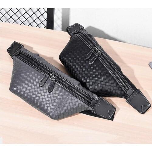 High Capacity Mens Waist Bags Men Multi-Pocket Casual Fanny Bag Money Phone Belt Bag Luxury PU Leather Shoulder Belt Chest pack