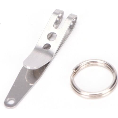 EDC Bag Suspension Clip with Key Ring Carabiner 301 Stainless Steel Outdoor Quicklink Tool Multi Tools Pocket Camping Key Ring