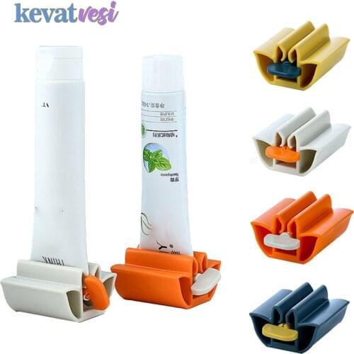 Lazy Toothpaste Squeezer Bathroom Accessories Lotus Shape Toothpaste Dispenser Rolling Holder Cream Facial Cleanser Squeezer