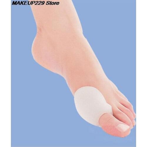 1 Pair Silicone Gel Foot Fingers Two Hole Toe Separator Thumb Valgus Protector Bunion Adjuster Hallux Valgus Guard Feet care