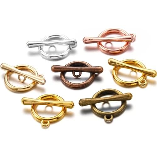 10sets/lot Multicolor Circle OT Toggle Clasps Hooks Connectors For DIY Jewelry Making Findings Accessories Supplies Bracelet