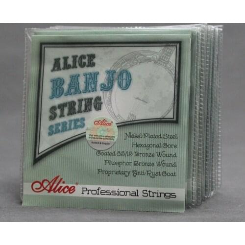 10 Sets Alice-Direct AJ06 Nickel Plated Steel 85/15 Bronze 4-String Loop End Banjo Strings (.009 .016 .023 .030)