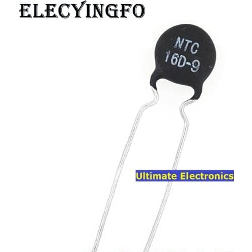 100pcs Thermistor NTC16D-9 16D-9 16D9 9MM Diameter Negative Temperature coefficient