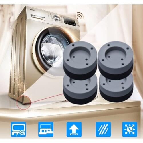 4pcs/set Anti-slip and Noise-reducing Washing Machine Feet Non-slip Mats Refrigerator Anti-vibration Pad Kitchen Bathroom Mat