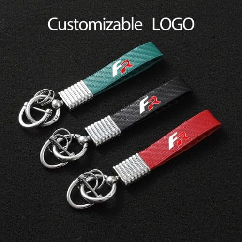 TpuCarbon fiber Car Logo key ring Car Key Chain for Seat Leon FR Ibiza Altea Exeo TOLEDO Leon EXEO Mk3 Mk2 5f Ateca Altea FR Car