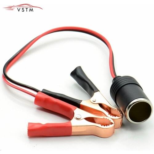 12V Car Battery Terminal Clip-on Cigarette Lighter Socket Connector Adapter Car Battery Cigarette Lighter Power Socket Adaptor