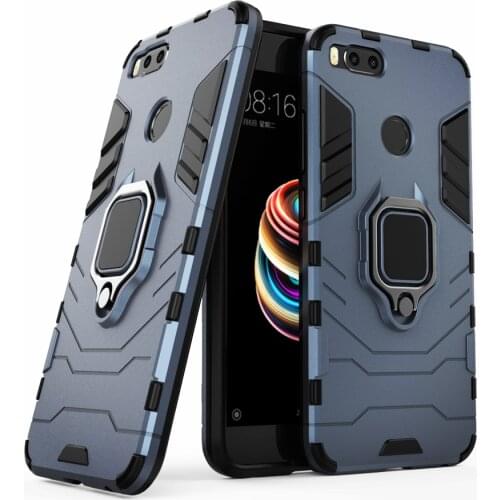For Xiaomi Mi 5X A1 Case MI5X MIA1 Shockproof Ring Stand Bumper Silicone + PC Phone Back Cover for Xiomi Mi A1 5X Funda Coque