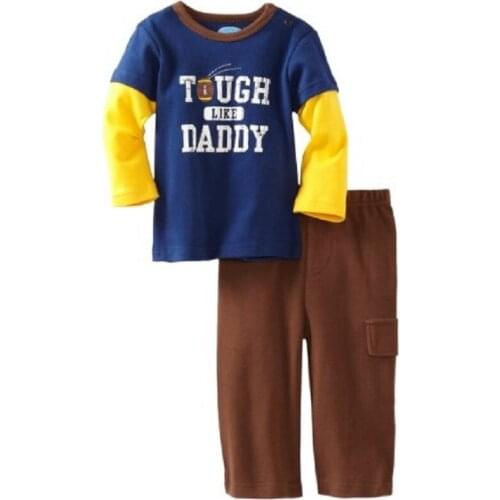 Rugby Children Clothes suits Boys Sport clothing sets Pajamas Long Sleeve Kids t-shirts pants TOP QUALITY 100% Cotton