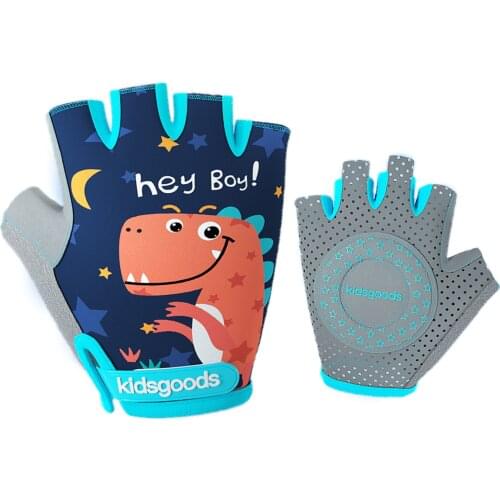 Child Cycling Cartoon Childrens Half Finger Bicycle Gloves High Elastic Non-slip kids Bike Gloves Riding Equipment