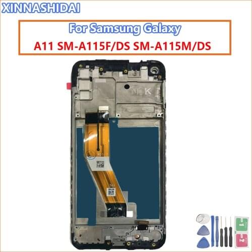 For Samsung Galaxy a11 LCD display and touch screen components are suitable for Samsung a115f a115f / DS LCD with frame
