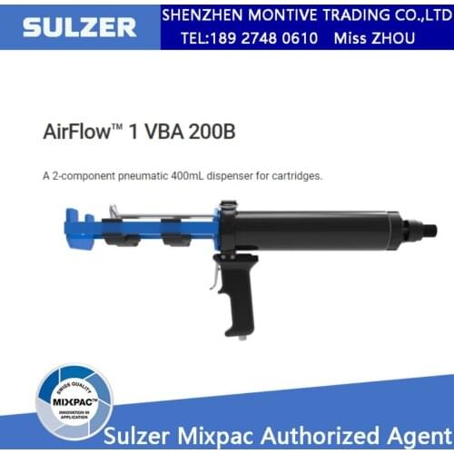 AirFlow 1 VBA 200B A 2-Component Pneumatic 400mL Dispenser For Cartridges Save Pressure Industrial Gun Cartridge Sealant Durabl