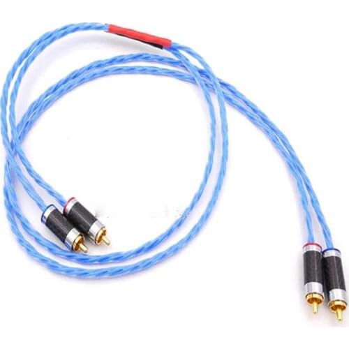 Hifi Nordost Silver Plated Cable Blue Wgite Gold Plated RCA Interconnect Cable