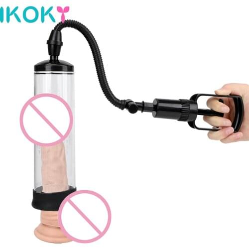 IKOKY Penis Enlargement Adult Sexy Product Penis Pump Penis Trainer Male Masturbator Vacuum Pump Penis Extender Sex Toy For Men