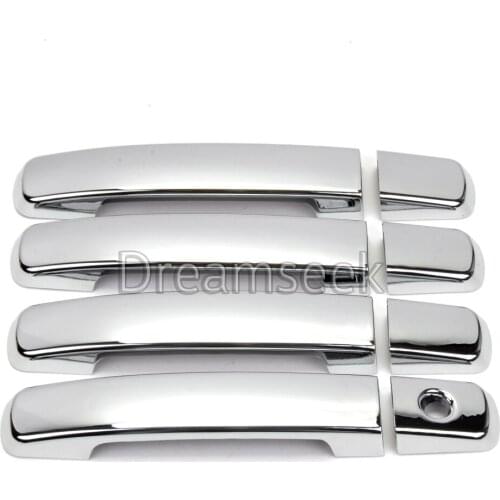 Exterior Door Handle Cover for Nissan Quest Frontier Maxima Sentra Altima Qashqai Chrome Molding Trim with Smart Keyhole