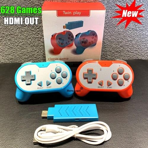 Hotsale Video Games Console Wireless USB Handheld Retro Game Built In 628 Game Mini Console Move Duble Gamepad