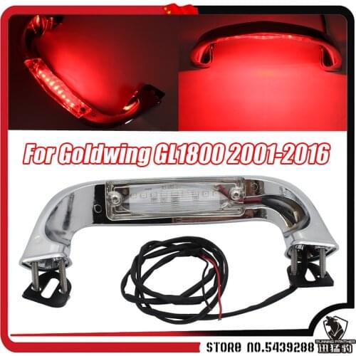 Motorcycle Chrome Trunk Handle LED Light For Honda Goldwing Gold wing GL1800 GL 1800 2001-2016 2015 2014 2013 2012 2011 2010