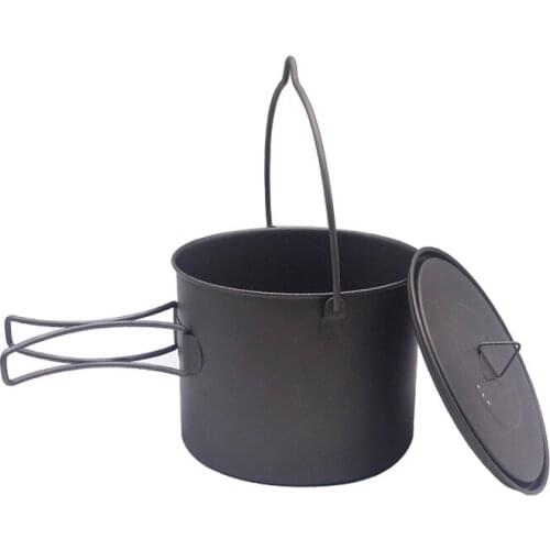 TOAKS 1300ml Cookware Set Ultralight Titanium Pot Frying Pan Outdoor Camping Titanium Bowl Titanium Cup Picnic