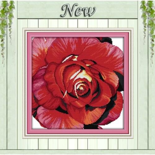 The blossom rose flowers 11CT Counted printed on canvas DMC 14CT Cross Stitch kits,embroidery needlework Sets,house wall Decor