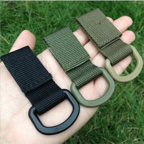 Nylon Webbing Attach Belt Clip Outdoor Backpack Strap Clasp Quickdraw Carabiner Camp Water Bottle Hanger Tactical Holder Hook