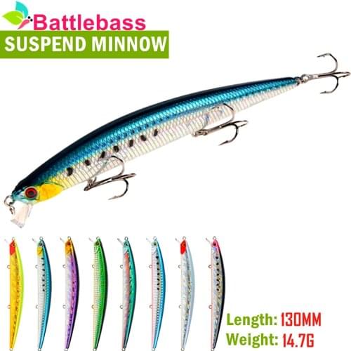 New Big Laser Minnow Fishing Lures 13cm/14.7g Fishing Hard Bait Crankbaits Isca Artificiais Pesca Sea Wobbler Swimming Baits