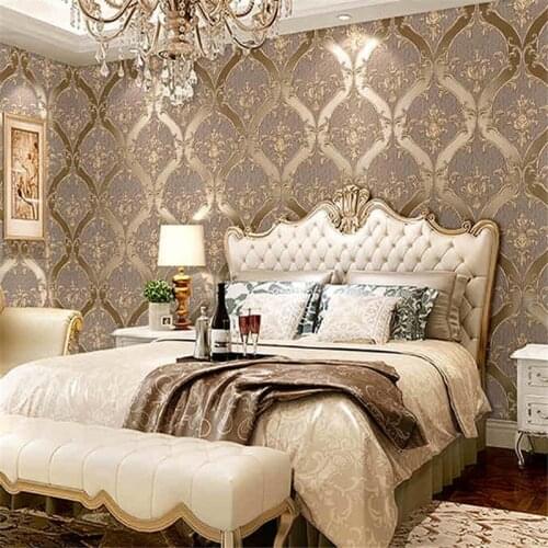 Beibehang Non-woven Damascus Wallpapers for living room Wall Panel home Decoration 3d Wall paper Papel de Parede 3d sticker