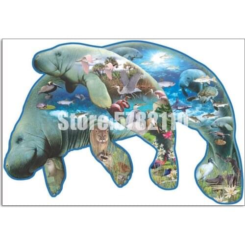 Ocean Sea Life Diamond Painting Manatees Art Diamond Embroidery Full Square Diy Drill Needlework Diy Rhinestone Mosaic Picture