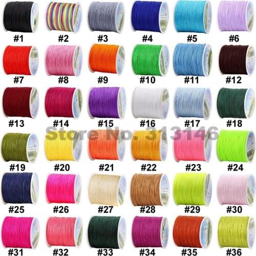 Wholesale 100M/Spool 0.8MM Mix Color Nylon Black Chinese Knotting Macrame Cord Braided DIY Beading Shamballa String Thread