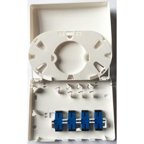 4 Core FTTH Fiber Optic Termination Box Ftth Box 4 ports SC LC FC ST Fiber Optic Socket Panel 4Core Optical fiber