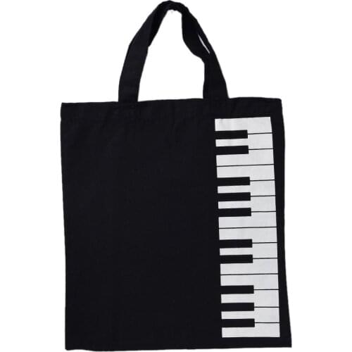 Portable Cotton And Linen Music Score Bag Keyboard Pattern Musical Bags Musical Instruments Shopping Bags 33x30cm