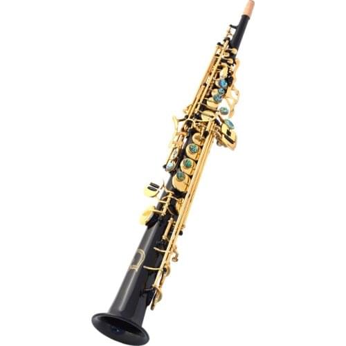 Sax professional Black Nickel Gold Lacquer Good Quality Wind Instrument Soprano Saxophone Hotsale
