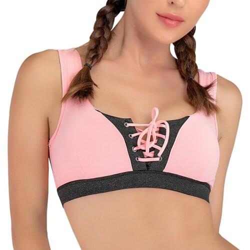 SALSPOR Women Sexy Bras Fitness No Rims Tie Rope Bras Female Shockproof And Breathable Feminine Bras Summer