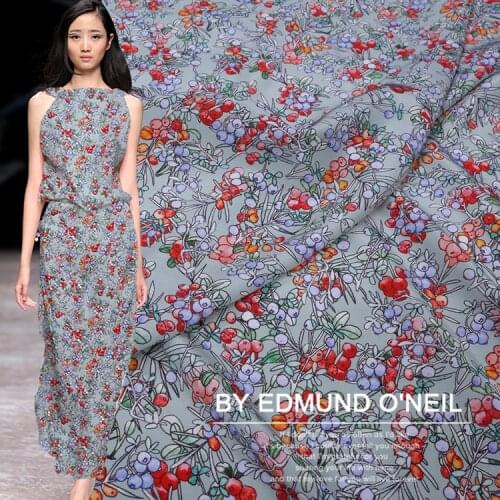 Mulberry silk crepe de chine fabric cloth per meter 16mm 114 cm wide printed clothing shirt dress DIY fabric alibaba express